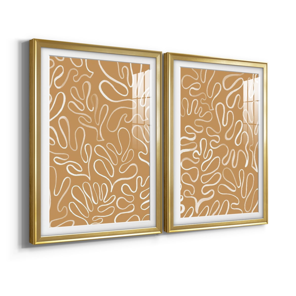 Wexford Home Matisse Pieces I Premium Framed Print, 22.5" x 30.5" - Ready to Hang, Gold (Set of 2)