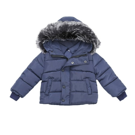 

Baby Boys Coats Outdoor Jackets Toddler Clothes Kids Winter Girls Hooded Outwear Zipper Windproof Warm Thick Girls Jacket Children s Windbreakers Outfits For Kids 2 Years-3 Years Navy