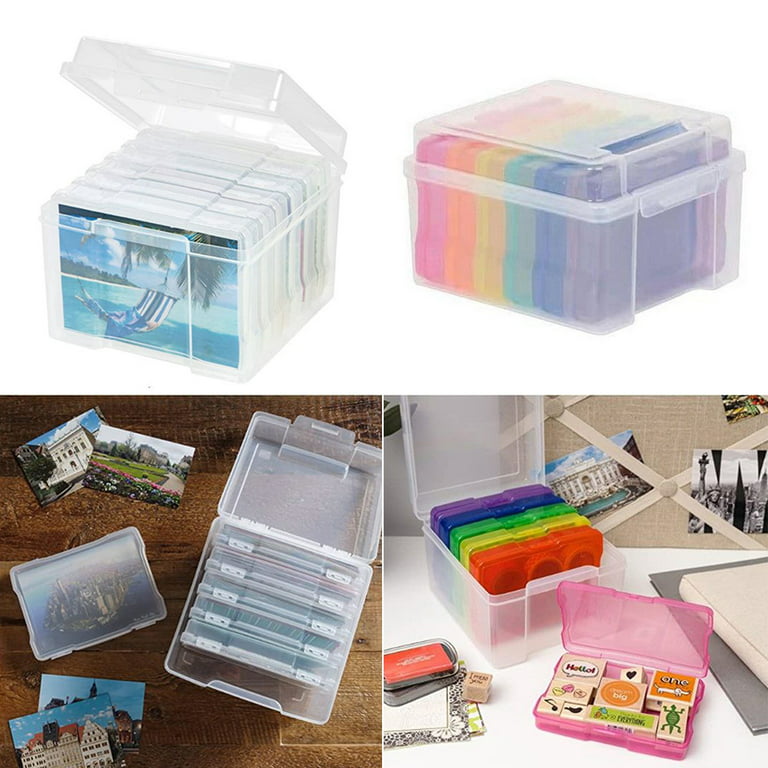 Photo Storage Box by Simply Tidy - Store and Protect Pictures, Documents,  and Prints - Black, Bulk 12 Pack