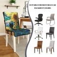 thumbnail image 5 of TSOVTHRID Black Cat Sunflower Glass Painting Print Dining Chair Seat Covers Quilted Soft Stain Resistant Armless Chair Covers Stretchy Seat Cushion Slipcovers with Detachable Strap, Set of 1, 5 of 7