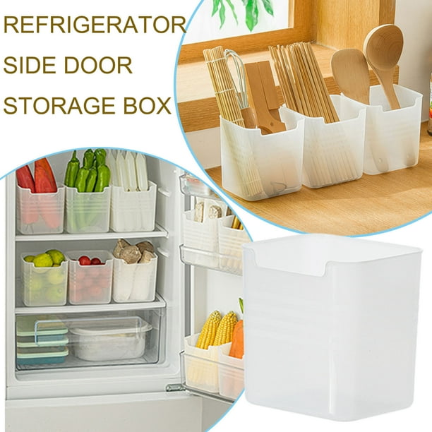 Baúles de almacenamiento, organizadores de armario y almacenamiento, organización y almacenamiento, contenedores de almacenamiento, caja de almacenamiento de puerta lateral de refrigerador que organiz