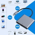thumbnail image 4 of USB C to HDTV Multiport Adapter with 60w Charging Port, HDTV to USB C Hub Adapter for Monitor to Laptop,USB-C to USB Adapter 10Gbps,USBC HD Adapter 4K Converter for Mac iPad pro MacBook Chromebook, 4 of 11