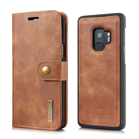 Samsung Galaxy S9 Case,Galaxy S9 Wallet Case,Mignova Magnetic Detachable Wallet Case 2 in 1 Folio Flip PU Leather Cover Card Holder for Samsung Galaxy S9 5.8 inch Brown