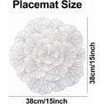 thumbnail image 2 of lacemats Set of 4 Sweet Acacia Elegant Tablemats Flower Round Vinyl Place Mats Table Setting Kitchen Table Mats for Dining, 2 of 4