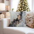 thumbnail image 4 of Ethan Taylor Abstract Throw Pillow Soft Cushion Cover 'Love Gray Modern Crystal Marble Geode Fractal' Modern Pattern Decorative Square Accent Pillow Case, 20x20 Inches, Gray, Gold, 4 of 5