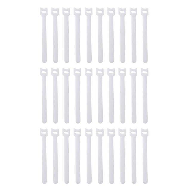 Hook Loop Cable Organizer 30pcs Reusable Cable Organizer Tape Tangle-free Fastener Strap