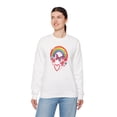 thumbnail image 6 of Rainbow Heart Sweatshirt, Floral Heart Sweatshirt, Floral Love Sweatshirt, Valentine's Day Sweatshirt, Rainbow Heart Floral Sweatshirt 106, 6 of 36