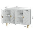thumbnail image 5 of CBJCBJ 48" Modern Accent Sideboard Buffet Cabinet with 4 Doors & Shelves, Credenza for Living Room Storage,White, 5 of 9