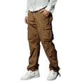 thumbnail image 3 of Matchstick Men's Retro Relaxed Plus Size Cargo Pants with Multi Pockets, 3 of 8