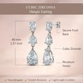 thumbnail image 3 of Charmsy Cubic Zirconia Silver Drop Earrings for Women | Handmade CZ Earrings for Women, 3 of 6