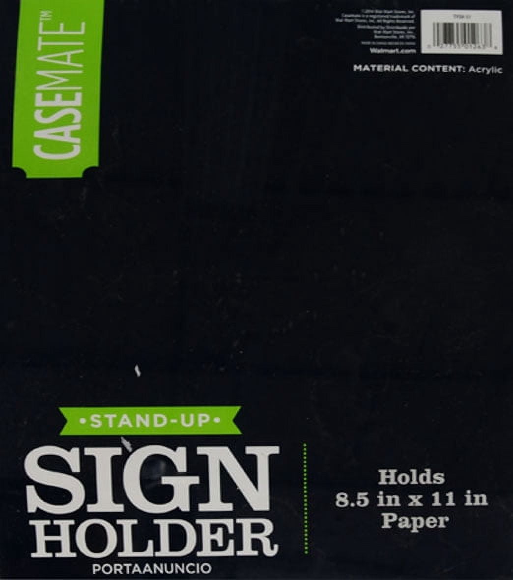 D3 Casemate Acrylic Standup Sign Holder