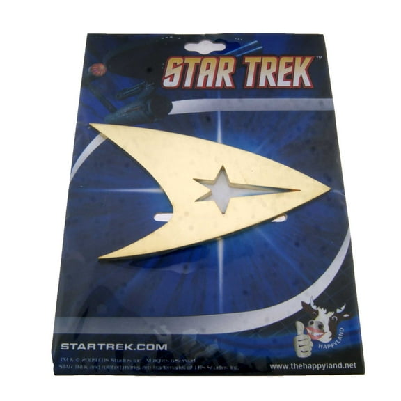 Star Trek Fans Voyager Starship Officially Licensed Belt Buckle Gold Metal New Men Women SIZE: 3.00" W & 2.50" H