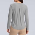 thumbnail image 5 of Women's UPF 50+ Sun Tops Long Sleeve UV Protection Shirt Lightweight Quick Dry Workout Hiking Tops Gray M, 5 of 5