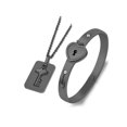 thumbnail image 1 of Sonducket Pareja cerradura y llave collar de acero corazón joyería Kit ceremonia fiesta banquete romántico colgante joyería conjunto regalo Ropa, zapatos y accesorios Miscelánea Negro Sonducket AP012152-01B, 1 of 6