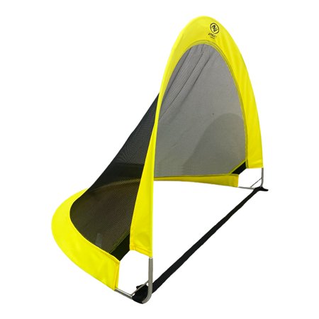 ATHLETIC WORKS 3X2FT 2 PACK POP-UP SOCCER NETS WITH CARRY BAG, YELLOW AND BLACK