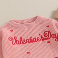 thumbnail image 4 of Baby Valentine Pullover Sweater Knitted Letter Embroidery Fall Winter Warm Tops, 4 of 6
