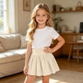 thumbnail image 2 of SONXAHE Toddler Girls Elastic-Waist Skirt Pleated Flared Cut Everyday Casual Daily Wear Skirts, 2 of 6