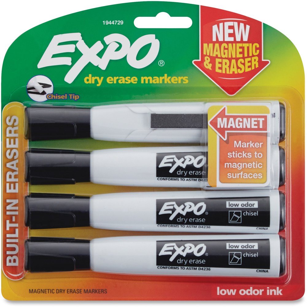 Expo Eraser Cap Dry Erase Marker Set, 4 / Pack (Quantity