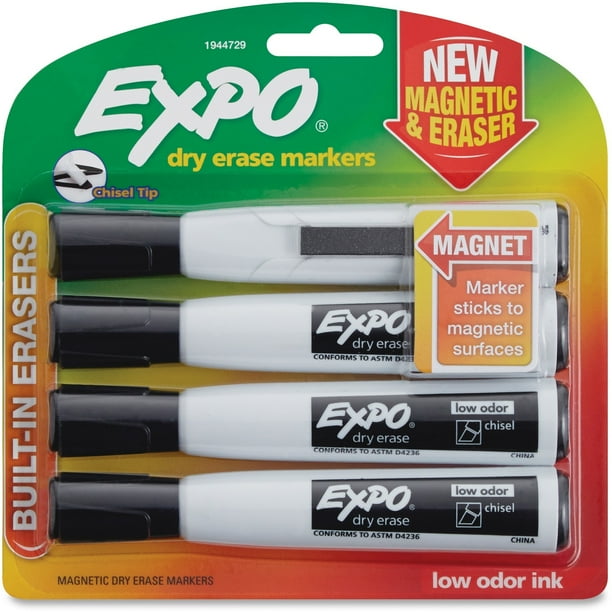 Expo Eraser Cap Dry Erase Marker Set, 4 / Pack (Quantity