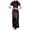 A1-Black1654, variant on Vintage Cheongsam Dress Summer Embroidered Short Sleeve Traditional Qipao Dress Formal Evening Maxi Gown