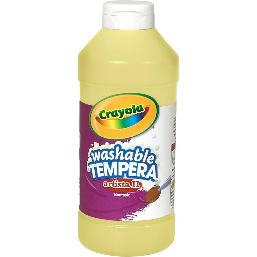 Crayola Artista Ii Washable Tempera Paint, Yellow, 16 Oz - Walmart.com
