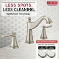 thumbnail image 3 of Delta 35777Lf Mylan 1.2 GPM Deck Mount Widespread Bathroom Faucet - Bronze, 3 of 7