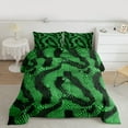 thumbnail image 2 of Manfei Animal Print 2pcs Bedding Comforter Set for Female Men Teens,Black Green Twin Comforter Sets,Abstract Geometric Breathable Bedding Set,Ultra Soft Home Decor,Reversible, 2 of 8