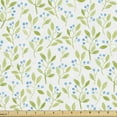thumbnail image 1 of Botanical Sofa Upholstery Fabric by the Yard, Repetitive Watercolor Art Berry Leaves on Plain Background, Decorative Fabric for DIY and Home Accents, Avocado Green by Ambesonne, 1 of 5