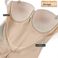 thumbnail image 4 of Backless Body Shaper For Women Push Up Bra Low Back Thong Bodysuit, 4 of 5