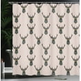 thumbnail image 3 of Ambesonne Deer Shower Curtain, Hipster Print of Funny Animal, 69"Wx84"L, Pale Salmon, 3 of 4