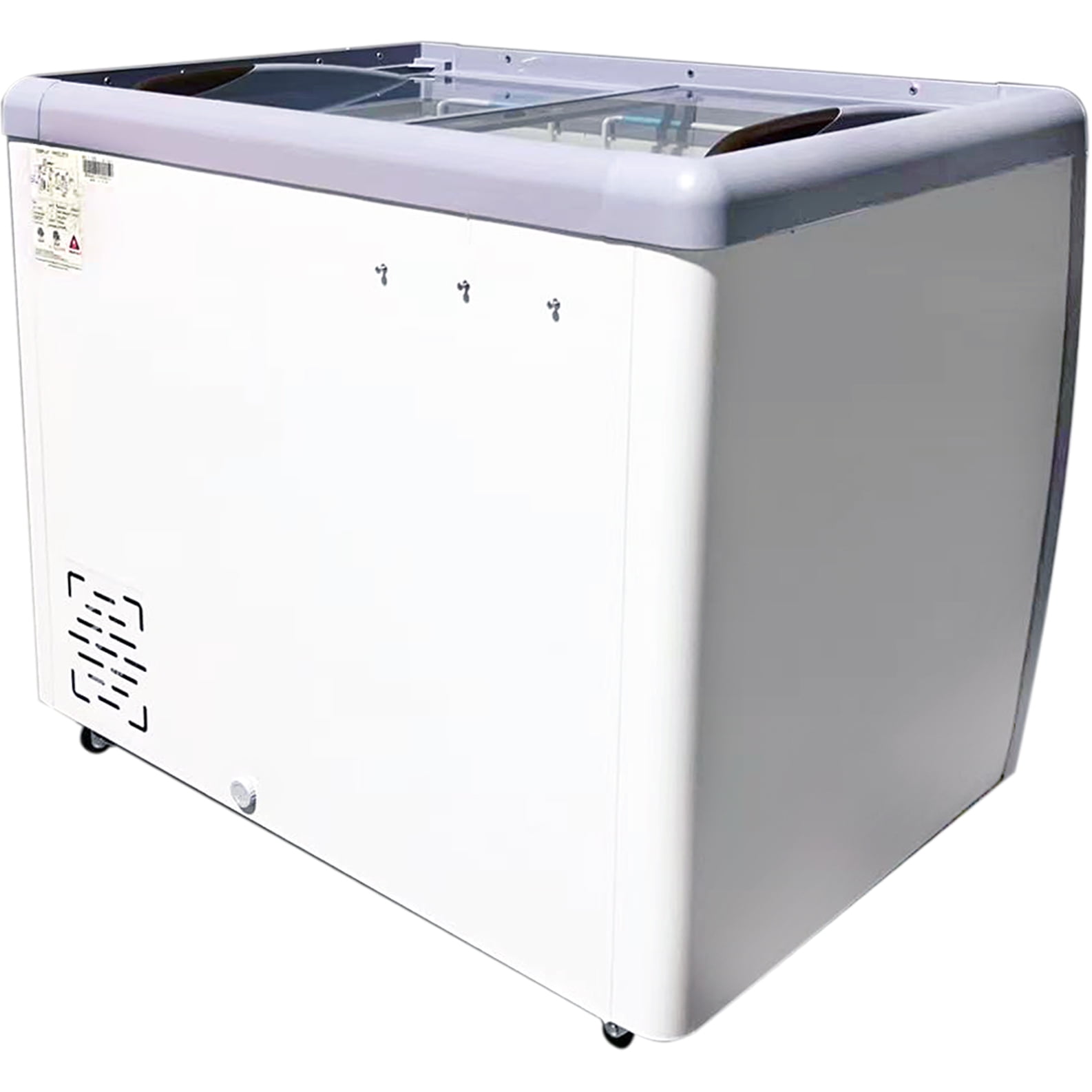 40" NSF Ice Cream Dipping Cabinet Freezer – Holds 10 Tubs Total (6 Display + 4 Storage), Sliding Flat Glass Top, R290, 115V | RI-260DC