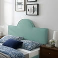 thumbnail image 3 of Headboard, King Size, Velvet, Blue, Modern Contemporary Urban Design, Bedroom Master Guest Suite, 3 of 8