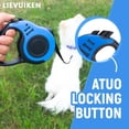 thumbnail image 3 of Retractable Dog Leash Automatic Telescopic Tractor Dog Tape, Pet Tape 10/16 FT Durable and Convenient, with Non-Slip Handle, Suitable for Small and Medium-Sized Dogs Blue, 3 of 6