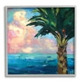 thumbnail image 3 of Stupell Industries Bold Beach Horizon Palm Tree Pink Sunlit Clouds Painting Gray Framed Art Print Wall Art, Design by Page Pearson Railsback, 3 of 5