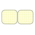 thumbnail image 7 of Xecao Lemon Yellow Checkboard for Foldable Car Sun Shades (2-Pack) offer sun protection with an easy-fold design for convenient windshield shading., 7 of 7