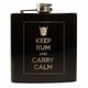 Tuff Luv I13-3-KEEPRUM 6 oz Keep Rum & Porter une Gourde de Style Moderne et Calme&44; Brillant Noir Lisse - Acier Inoxydable – image 1 sur 1