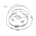 thumbnail image 3 of Visland 4Pcs/Set Fashion Knotted Circle Arrow Rhinestone Opening Bangles Women Bracelets, 3 of 3