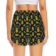 thumbnail image 2 of Lsque Pineapple Printed Women's Running Shorts with Liner Pockets,Elastic Quick Dry Workout Athletic Gym Yoga Shorts,Womens High Waist Shorts-XX-Large, 2 of 9
