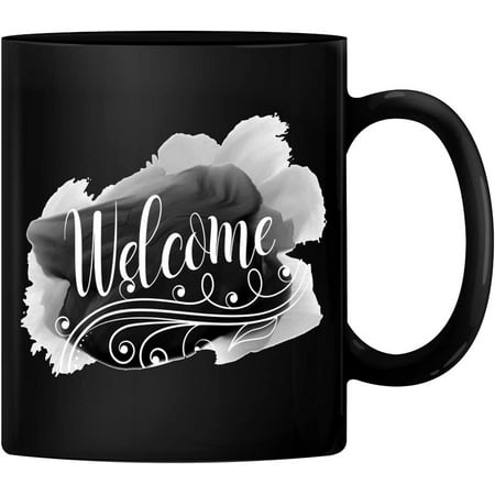 

PrintValue Welcome Gift Coffee Mug Tea Cup 350 ml (Black)