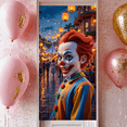 thumbnail image 6 of Colorful Clown Face Banner Carnival Theme Halloween Decoration for Party Fun Celebration Event, 6 of 9