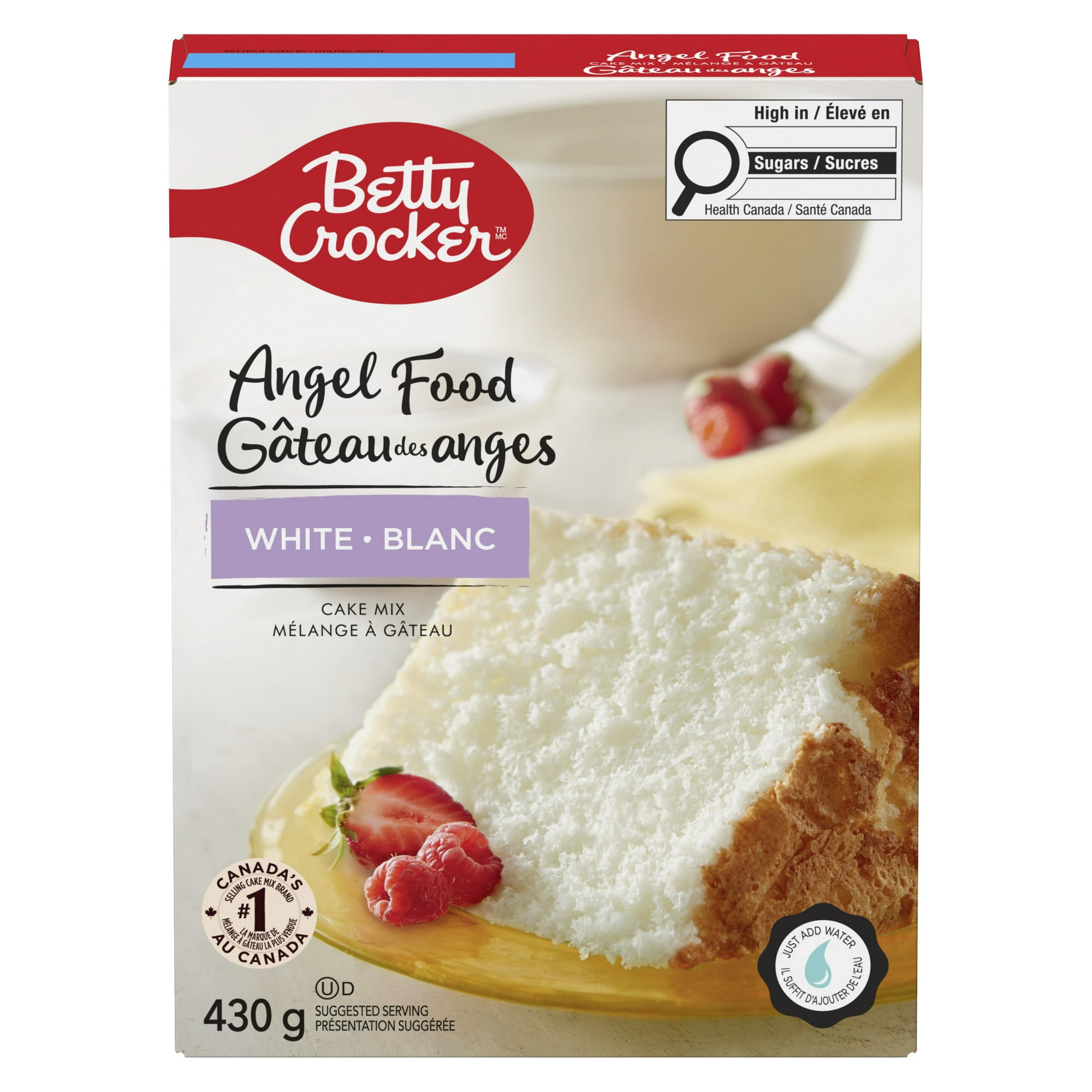 Betty Crocker Angel Food Cake Mix, White, 430 g, 12 Servings, 430