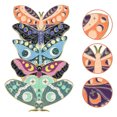 thumbnail image 4 of 5pcs Butterflies Enamel Pin Set Butterflies Brooches Set Retro Insect Lapel Pin Backpacks, 4 of 9