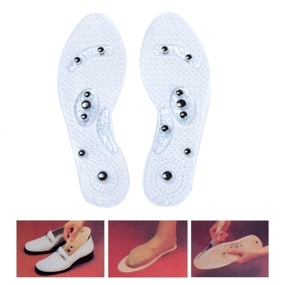Men Women Magnet Therapy Massage Deodorant Silicone Insoles Shoes Pad Cushion Ho 