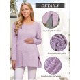 thumbnail image 4 of Maternity Clothes Long Sleeve Side Split Maternity Shirts Tops for Women, 4 of 6