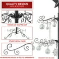 thumbnail image 4 of Ornament Display Christmas Tree with Stand - Wrought Iron Ornament Holder, 6' Black, 4 of 7