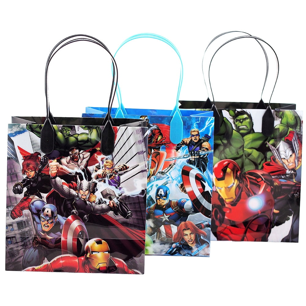 Avengers 12 Party Favor Reusable Goodie Small Gift Bags