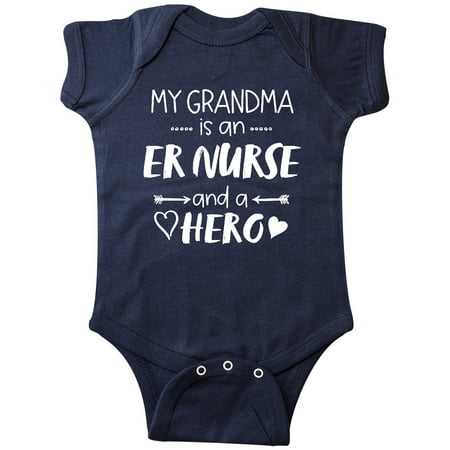 

Inktastic My Grandma is an ER Nurse and a Hero Gift Baby Boy or Baby Girl Bodysuit