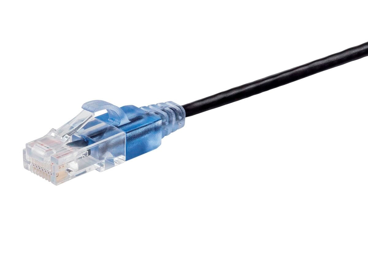 Monoprice Cat6A Ethernet Network Patch Cable - 20 Feet - Black | 5-Pack, 10G - SlimRun Series