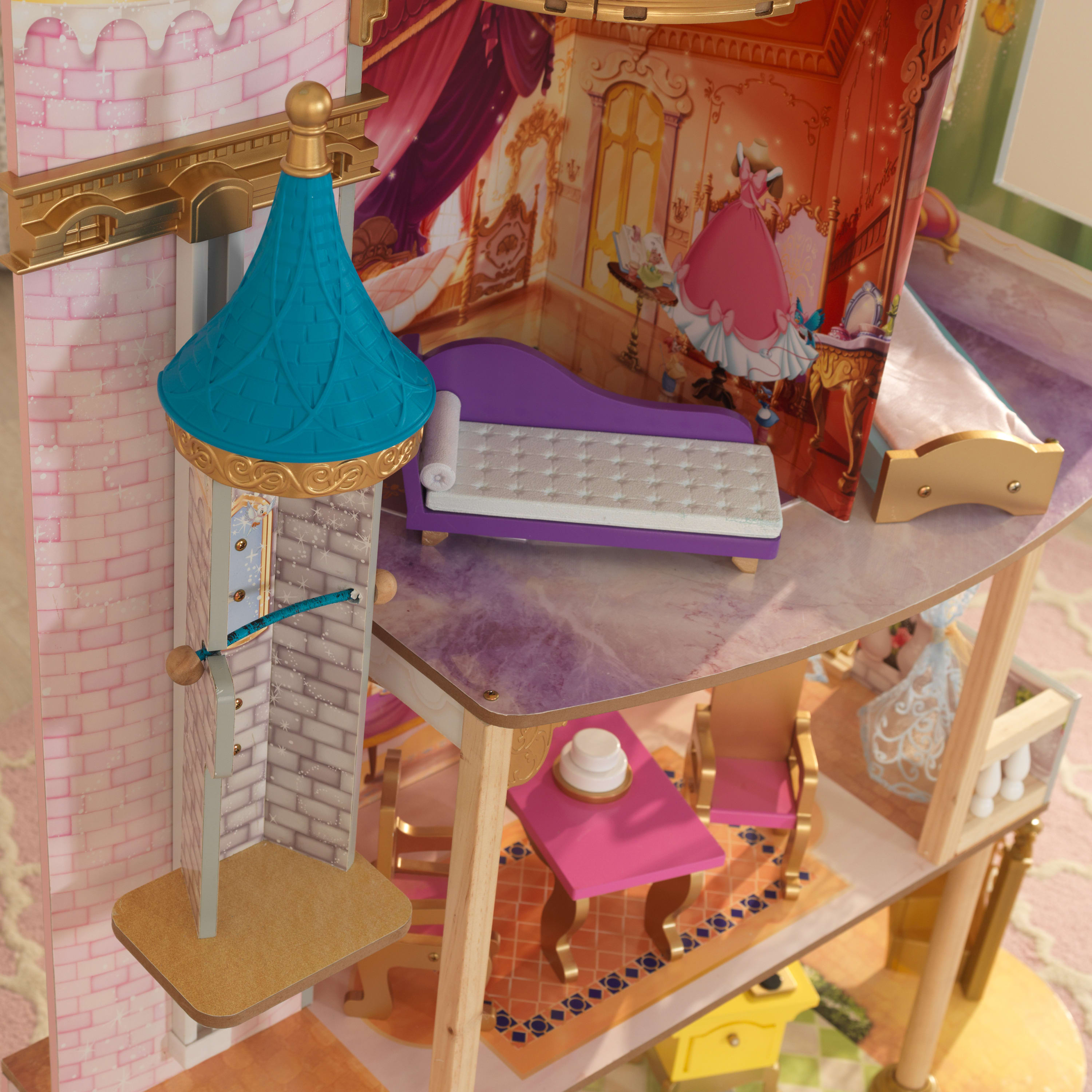 KidKraft Disney Princess Royal Celebration Wooden Castle Dollhouse with 10 Accessories - image 5 of 10
