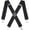 Black, variant on 50MM Wide Men Trouser Braces - X Shape Adjustable Elasticated Heavy Duty with Strong Metal Clips